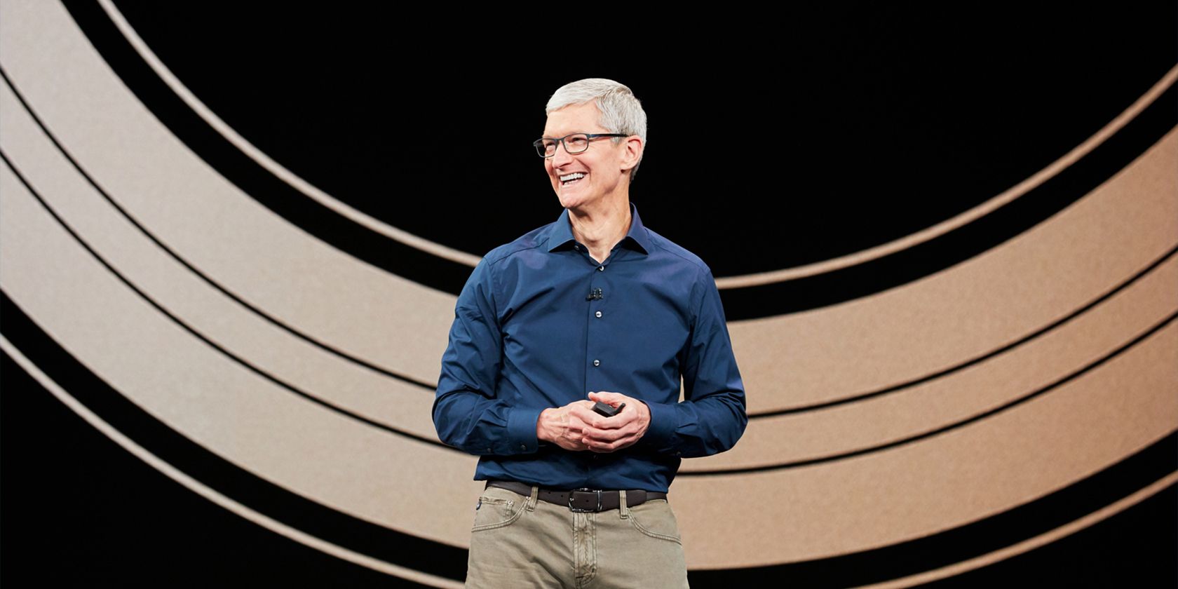 Apple CEO Tim Cook 在 Apple 2018 年 9 月的活動中