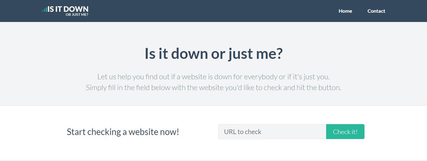 Is IT Down Or Just Me s Landing Page