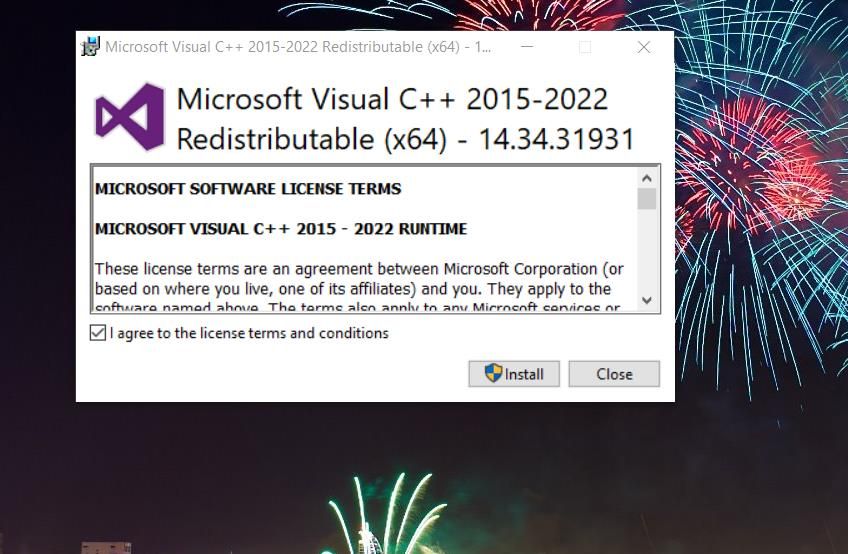 Visual C++ 2015-2022 安裝程序