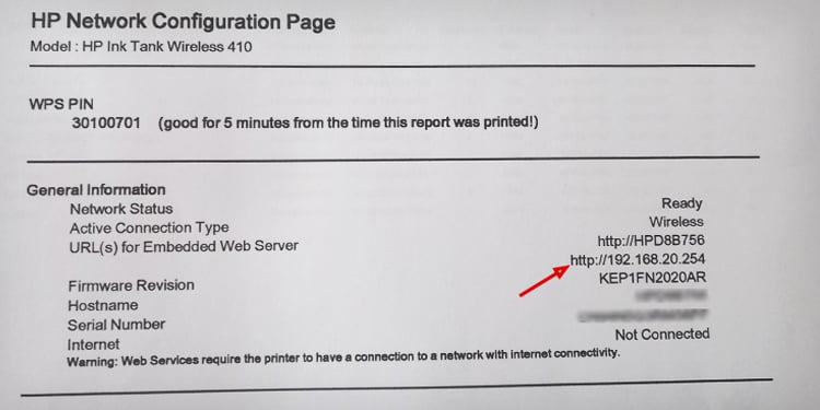 hp-network-configuration-page